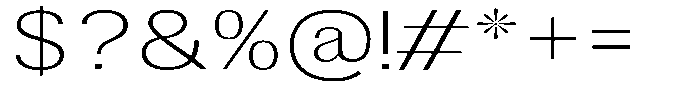 Altavion Thin Expanded Font OTHER CHARS