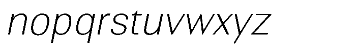 Altavion Thin Italic Font LOWERCASE