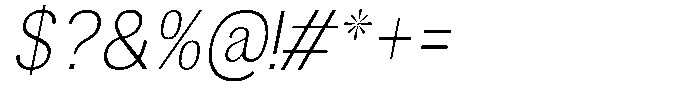 Altavion Thin Semi Condensed Italic Font OTHER CHARS
