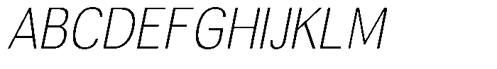 Altavion Thin Semi Condensed Italic Font UPPERCASE