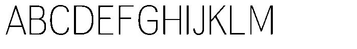Altavion Thin Semi Condensed Font UPPERCASE