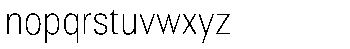 Altavion Thin Semi Condensed Font LOWERCASE
