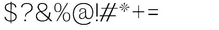 Altavion Thin Font OTHER CHARS