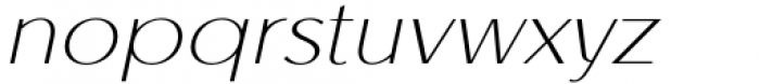 Alterglam Thin Italic Font LOWERCASE