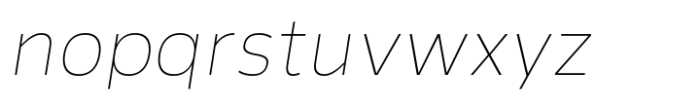 Altersan Thin Oblique Font LOWERCASE