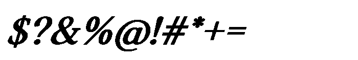 Althera Black Italic Font OTHER CHARS