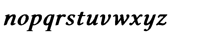 Althera Black Italic Font LOWERCASE