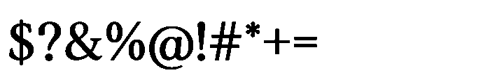 Althera Bold Font OTHER CHARS