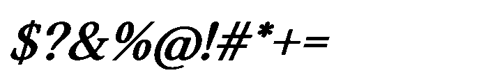 Althera Extra Bold Italic Font OTHER CHARS