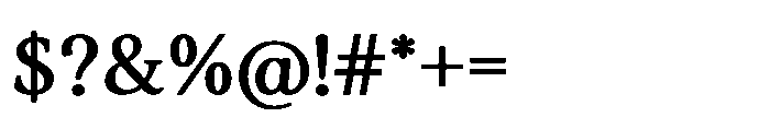 Althera Extra Bold Font OTHER CHARS