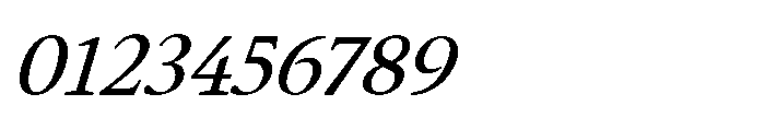 Althera Medium Italic Font OTHER CHARS
