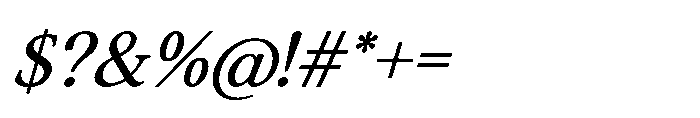 Althera Medium Italic Font OTHER CHARS