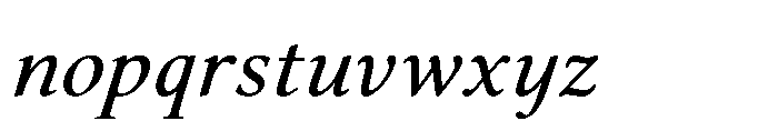 Althera Medium Italic Font LOWERCASE
