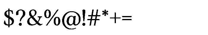Althera Medium Font OTHER CHARS