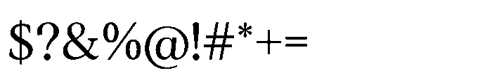 Althera Regular Font OTHER CHARS