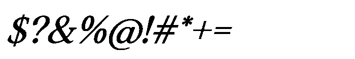 Althera Semi Bold Italic Font OTHER CHARS