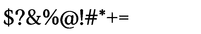Althera Semi Bold Font OTHER CHARS