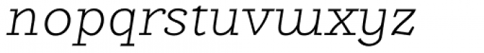 Alumina 34 XLight Ex Italic Font LOWERCASE