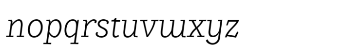 Alumina 36 XLight Italic Font LOWERCASE