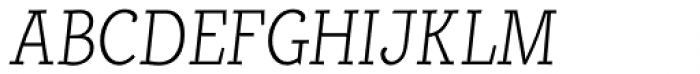 Alumina 38 XLight Condensed Italic Font UPPERCASE