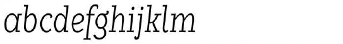 Alumina 38 XLight Condensed Italic Font LOWERCASE