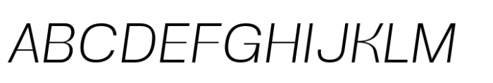 Alvara Sans Extra Light Italic Font UPPERCASE