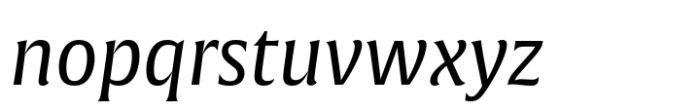Alverata Cyrillic Italic Font LOWERCASE