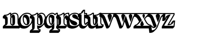 Alvinus Extrude Left Font LOWERCASE