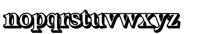 Alvinus Extrude Right Font LOWERCASE