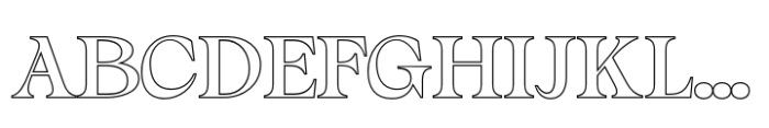 Alvinus Outline Font UPPERCASE