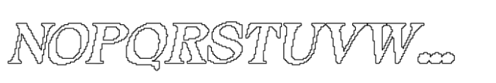 Alvinus Pixel Outline Font UPPERCASE