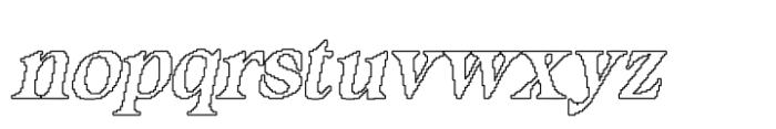 Alvinus Pixel Outline Font LOWERCASE