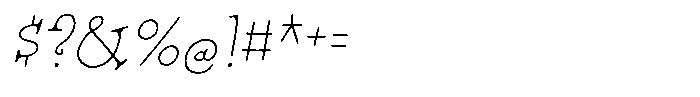Always Think Twice Italic Font OTHER CHARS