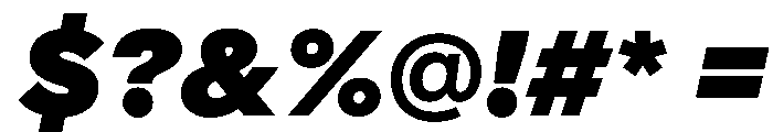 AlaskaVAR BlackItalic Instance Font OTHER CHARS