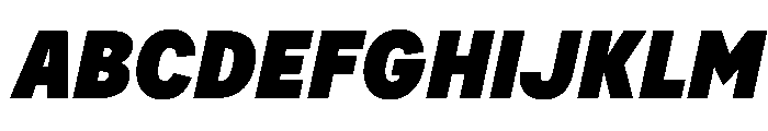 AlaskaVAR CondensedBlackItalic Instance Font UPPERCASE