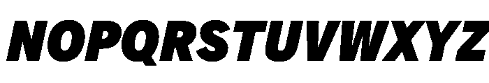 AlaskaVAR CondensedBlackItalic Instance Font UPPERCASE