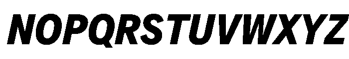 AlaskaVAR CondensedBoldItalic Instance Font UPPERCASE