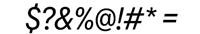 AlaskaVAR CondensedBookItalic Instance Font OTHER CHARS