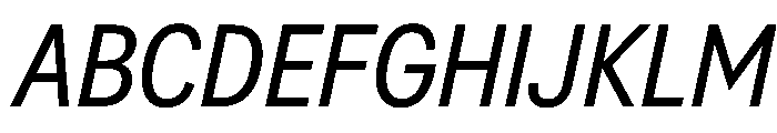 AlaskaVAR CondensedBookItalic Instance Font UPPERCASE