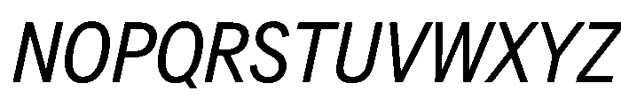 AlaskaVAR CondensedBookItalic Instance Font UPPERCASE