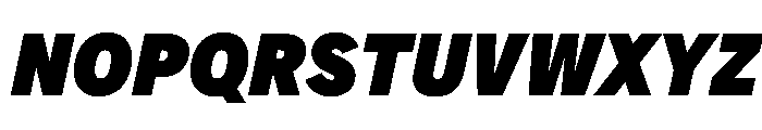 AlaskaVAR CondensedExtraBlackItalicContrast Instance Font UPPERCASE
