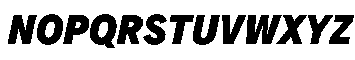 AlaskaVAR CondensedExtraBoldItalic Instance Font UPPERCASE