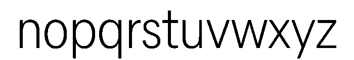 AlaskaVAR CondensedExtraLight Instance Font LOWERCASE