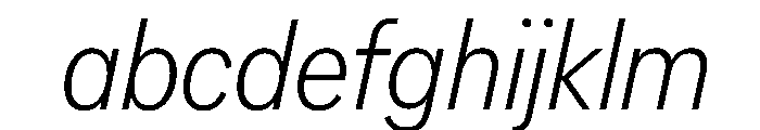 AlaskaVAR CondensedExtraLightItalic Instance FONT