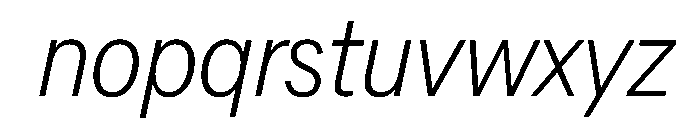 AlaskaVAR CondensedExtraLightItalic Instance Font LOWERCASE