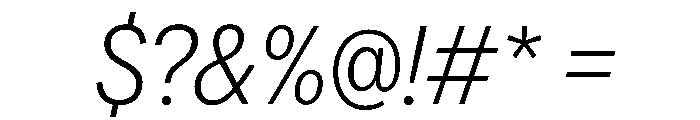 AlaskaVAR CondensedExtraLightItalicContrast Instance Font OTHER CHARS
