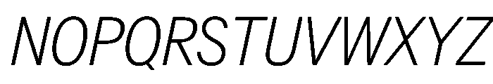 AlaskaVAR CondensedExtraLightItalicContrast Instance Font UPPERCASE