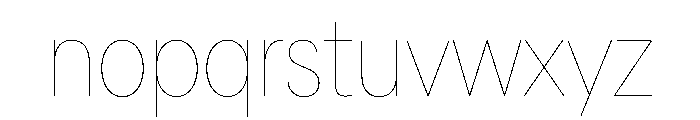 AlaskaVAR CondensedHairline Instance Font LOWERCASE