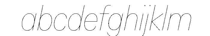 AlaskaVAR CondensedHairlineItalic Instance FONT