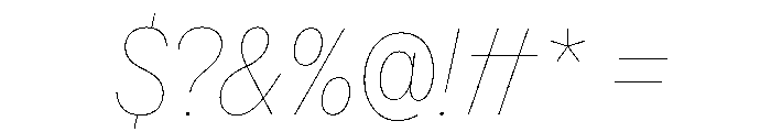 AlaskaVAR CondensedHairlineItalicContrast Instance Font OTHER CHARS